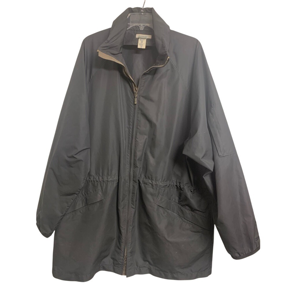Zegna Sport Hooded Windbreaker Outdoor Casual‎ Jacket Size L Black